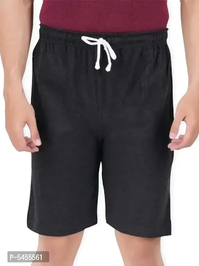 Thirteen Eleven Solid Men Dark Grey Regular\sports
ight wear \casual Shorts-thumb3