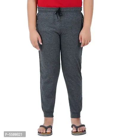 Trendy Fabulous cotton regular\sports
ight wear Grey Rib Trackpants/Joggers for Boys-thumb0