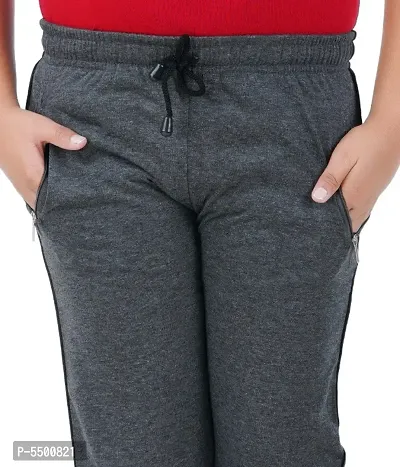 Trendy Fabulous cotton regular\sports
ight wear Grey Rib Trackpants/Joggers for Boys-thumb2