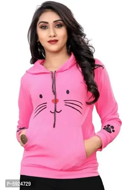 Printed Ladies Hoody Sweatshirt