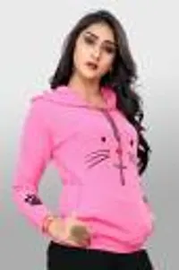 Printed Ladies Hoody Sweatshirt-thumb1