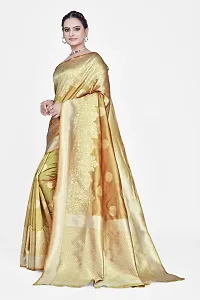 Stylish Art Silk Zari Work Saree With Blouse Piece For Women-thumb3