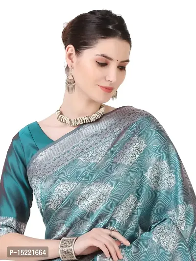 Stylish Art Silk Jacquard Saree With Blouse Piece For Women-thumb4