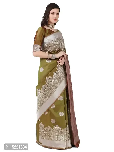 Stylish Art Silk Jacquard Saree With Blouse Piece For Women-thumb4