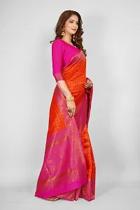 Stylish Art Silk Zari Work Saree With Blouse Piece For Women-thumb3