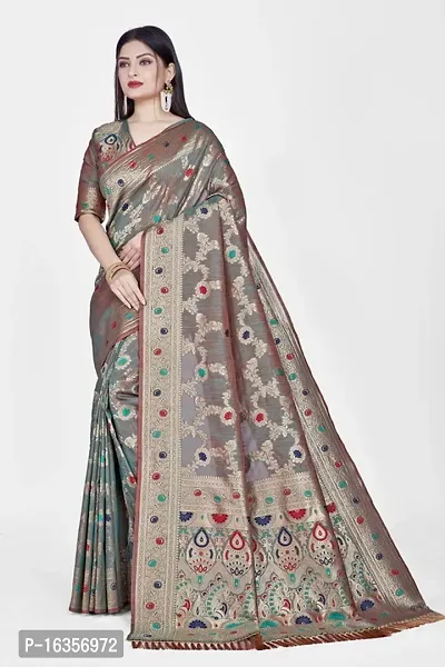 Stylish Art Silk Zari Work Saree With Blouse Piece For Women