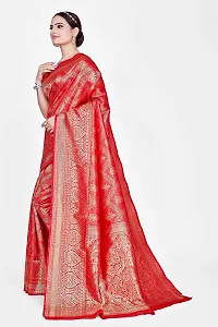 Stylish Art Silk Jacquard Saree With Blouse Piece For Women-thumb4