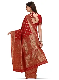 Stylish Art Silk Jacquard Saree With Blouse Piece For Women-thumb4