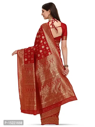 Stylish Art Silk Jacquard Saree With Blouse Piece For Women-thumb5