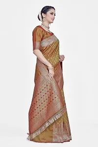 Stylish Art Silk Zari Work Saree With Blouse Piece For Women-thumb4