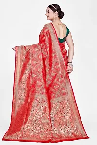 Stylish Art Silk Jacquard Saree With Blouse Piece For Women-thumb1