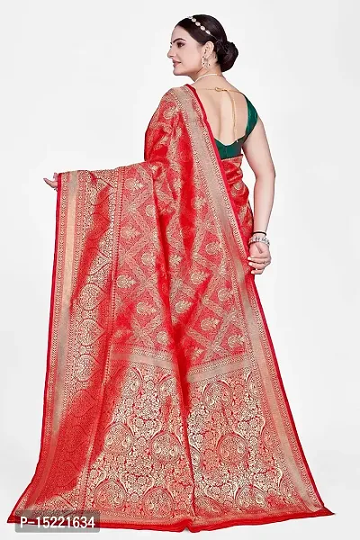 Stylish Art Silk Jacquard Saree With Blouse Piece For Women-thumb2