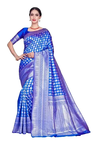 Stylish Art Silk Jacquard Saree With Blouse Piece For Women