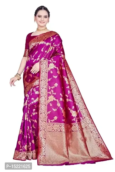 Stylish Art Silk Jacquard Saree With Blouse Piece For Women