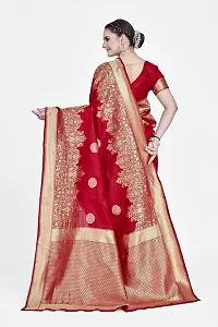 Stylish Art Silk Zari Work Saree With Blouse Piece For Women-thumb3