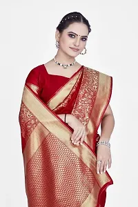 Stylish Art Silk Zari Work Saree With Blouse Piece For Women-thumb4