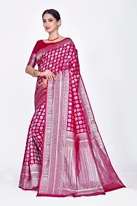 Stylish Art Silk Jacquard Saree With Blouse Piece For Women-thumb4