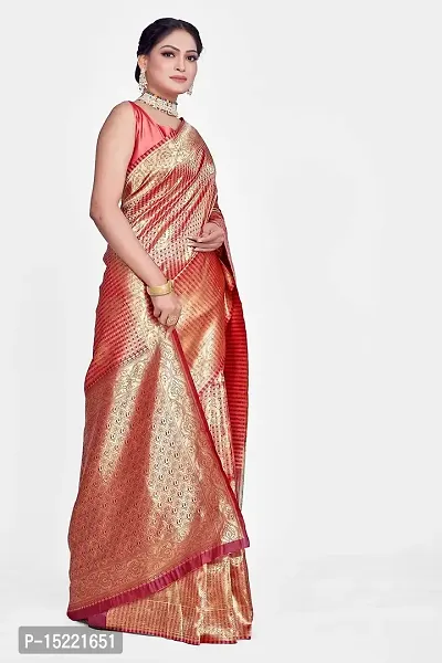 Stylish Art Silk Jacquard Saree With Blouse Piece For Women-thumb4