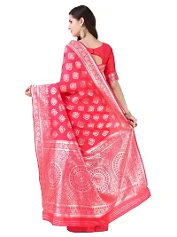 Stylish Art Silk Jacquard Saree With Blouse Piece For Women-thumb4