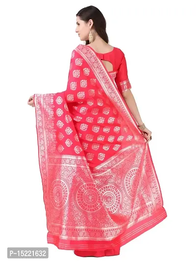 Stylish Art Silk Jacquard Saree With Blouse Piece For Women-thumb5