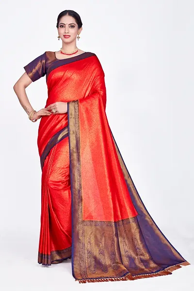 Attractive Art Silk Saree with Blouse piece 