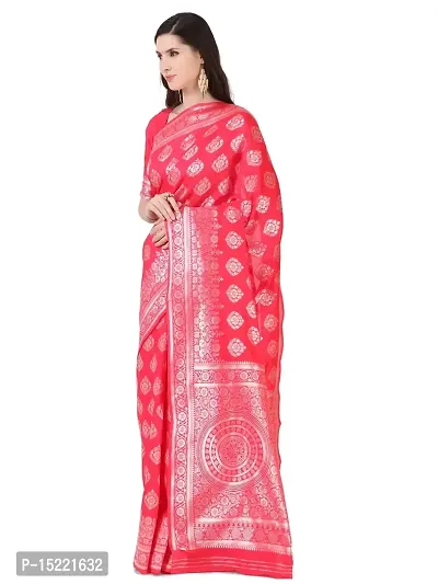 Stylish Art Silk Jacquard Saree With Blouse Piece For Women-thumb3