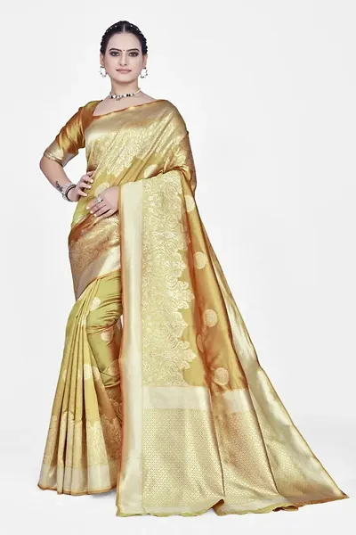 Stylish Art Silk Saree with Blouse piece For Women