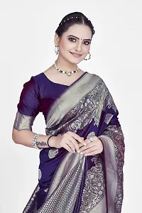 Stylish Art Silk Jacquard Saree With Blouse Piece For Women-thumb2