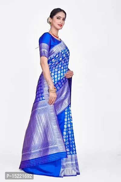 Stylish Art Silk Jacquard Saree With Blouse Piece For Women-thumb4