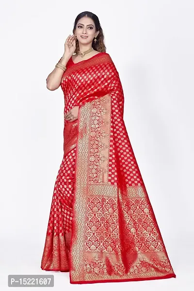 Stylish Art Silk Jacquard Saree With Blouse Piece For Women-thumb5