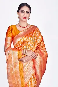 Stylish Art Silk Jacquard Saree With Blouse Piece For Women-thumb2