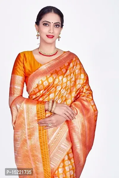 Stylish Art Silk Jacquard Saree With Blouse Piece For Women-thumb3