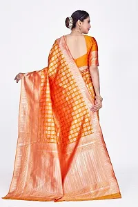 Stylish Art Silk Jacquard Saree With Blouse Piece For Women-thumb1