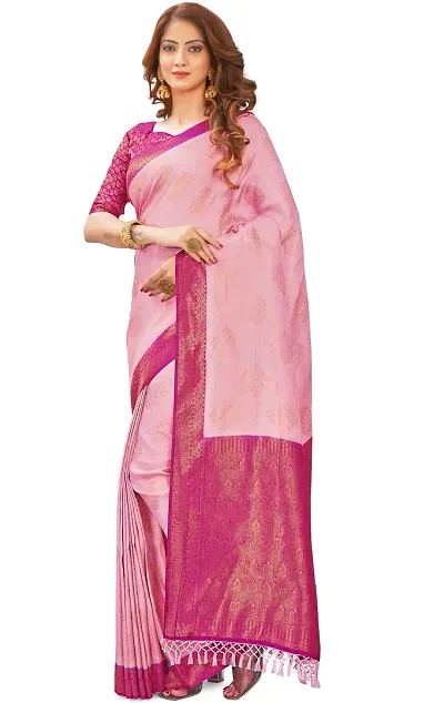 Stylish Art Silk Saree with Blouse piece For Women