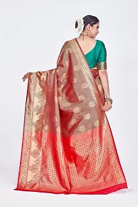 Stylish Art Silk Jacquard Saree With Blouse Piece For Women-thumb1