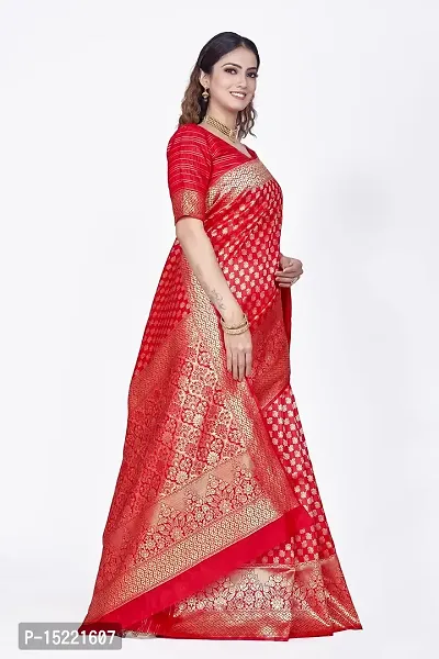 Stylish Art Silk Jacquard Saree With Blouse Piece For Women-thumb4