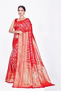 Stylish Art Silk Jacquard Saree With Blouse Piece For Women-thumb4