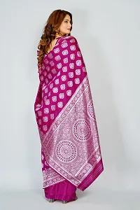 Stylish Purple Art Silk Zari Work Saree With Blouse Piece For Women-thumb3