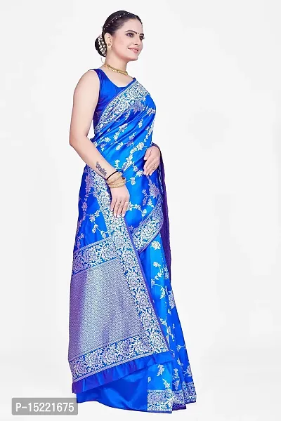 Stylish Art Silk Jacquard Saree With Blouse Piece For Women-thumb4