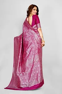 Stylish Art Silk Zari Work Saree With Blouse Piece For Women-thumb1