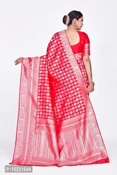 Stylish Art Silk Jacquard Saree With Blouse Piece For Women-thumb2