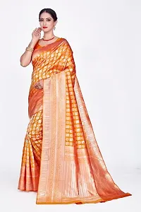 Stylish Art Silk Jacquard Saree With Blouse Piece For Women-thumb4