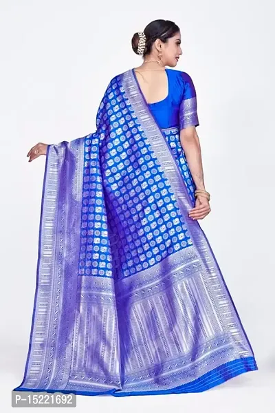 Stylish Art Silk Jacquard Saree With Blouse Piece For Women-thumb2