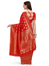 Stylish Art Silk Jacquard Saree With Blouse Piece For Women-thumb4