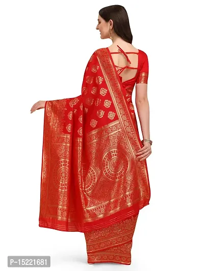 Stylish Art Silk Jacquard Saree With Blouse Piece For Women-thumb5