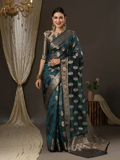 Banarasi Soft Silk Jacquard Saree with Blouse piece