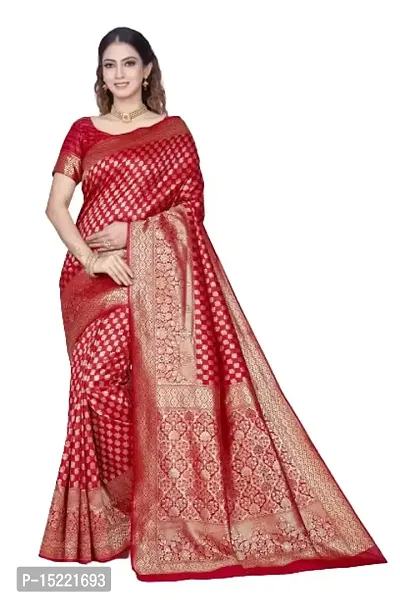 Stylish Art Silk Jacquard Saree With Blouse Piece For Women-thumb0