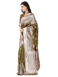 Stylish Art Silk Jacquard Saree With Blouse Piece For Women-thumb1