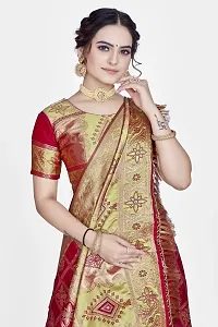 Stylish Art Silk Zari Work Saree With Blouse Piece For Women-thumb2