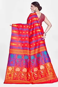 HOMIGOZ Silk Blend Banarasi Saree With Unstitched Blouse Piece-thumb1